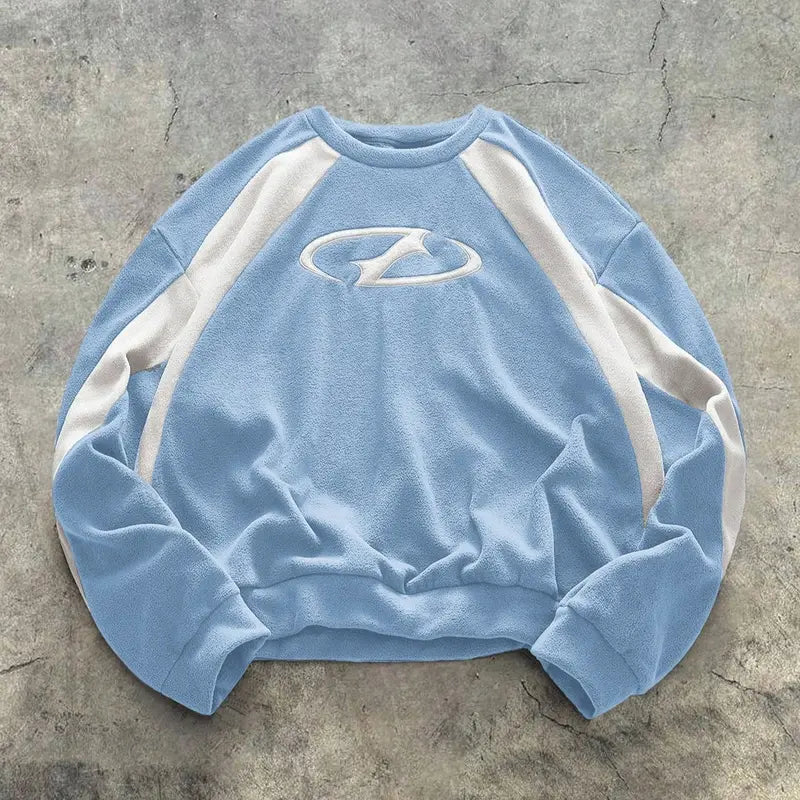 Men’s Casual Sweatshirt Crew Neck Long Sleeve Streetwear Pullover