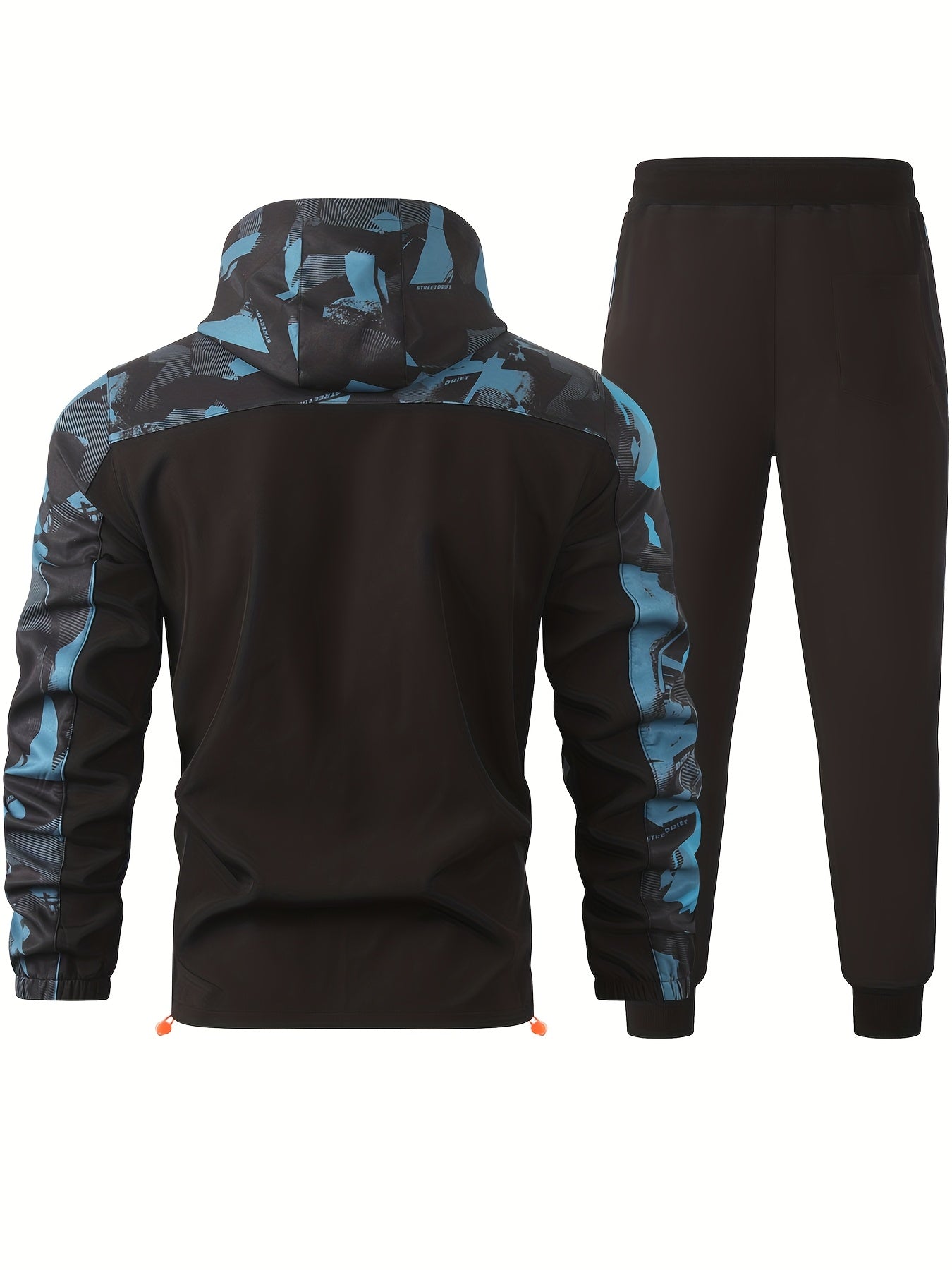 Men's 2 Piece Tracksuit Matching Set with Hooded Jacket and Joggers