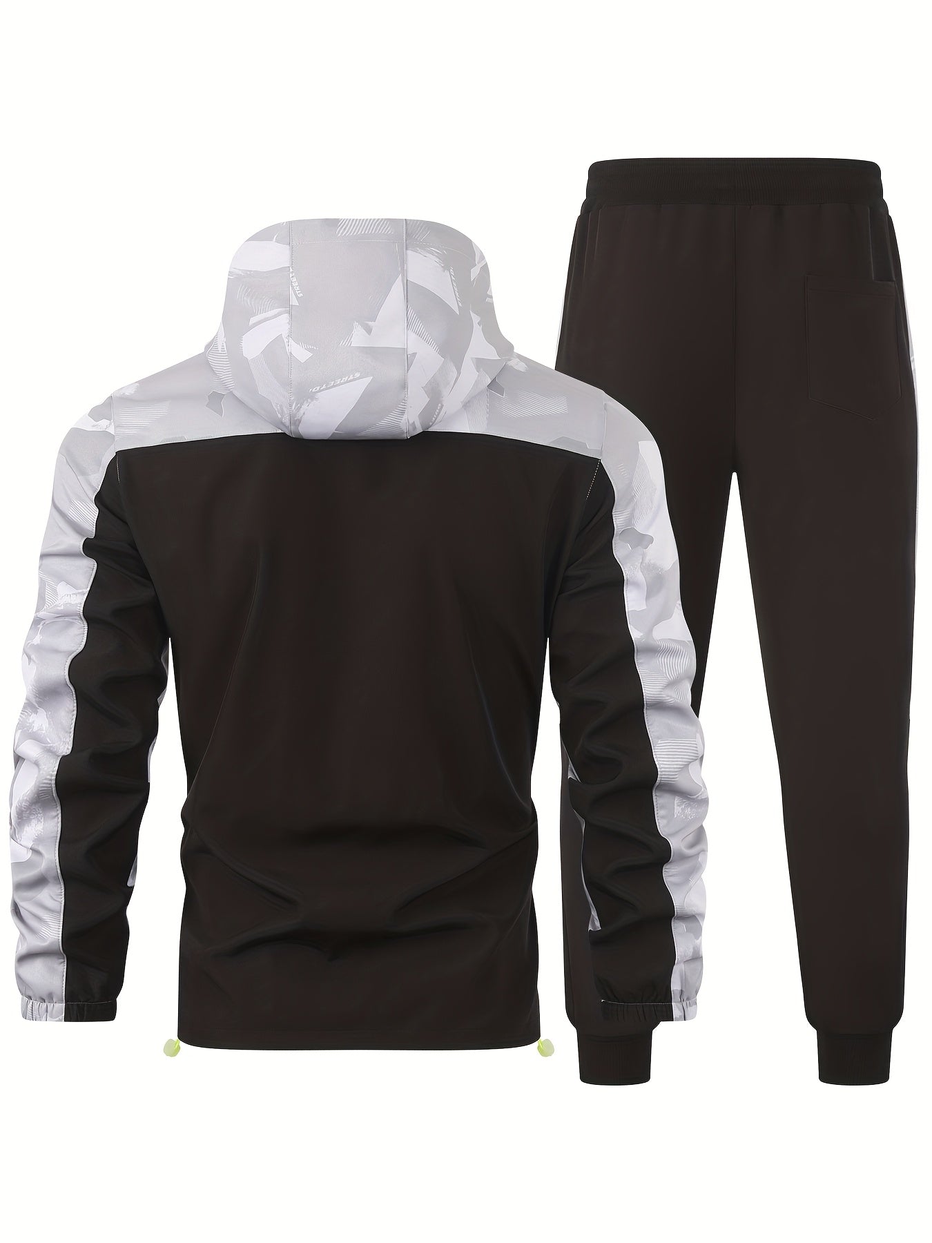 Men's 2 Piece Tracksuit Matching Set with Hooded Jacket and Joggers