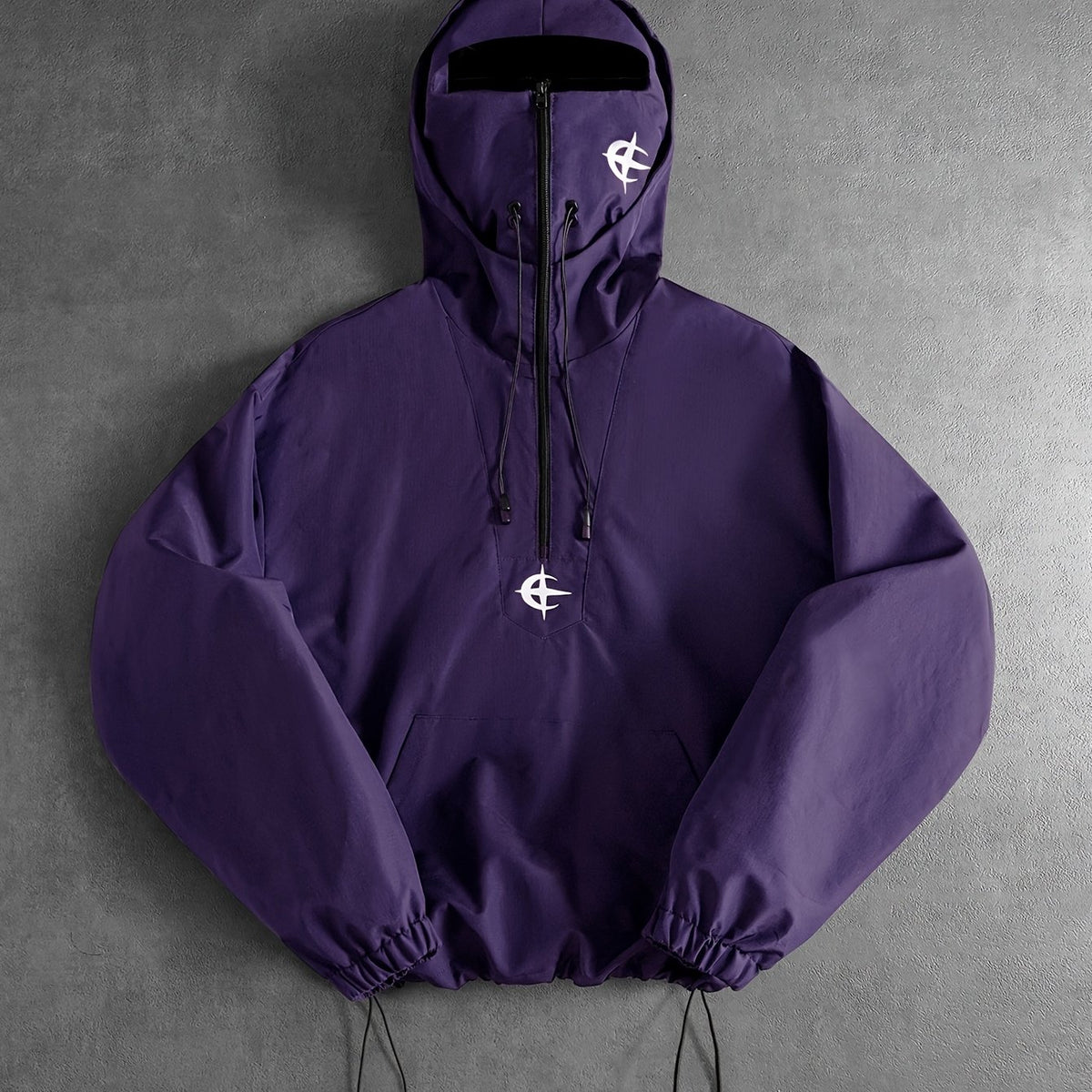 Men’s Hooded Windbreaker Jacket Casual Zip Up Outdoor Outerwear