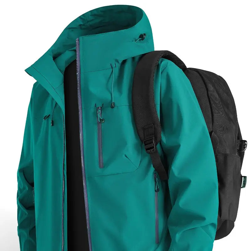 Men’s Hooded Outdoor Jacket Functional Zip Up Travel Jacket