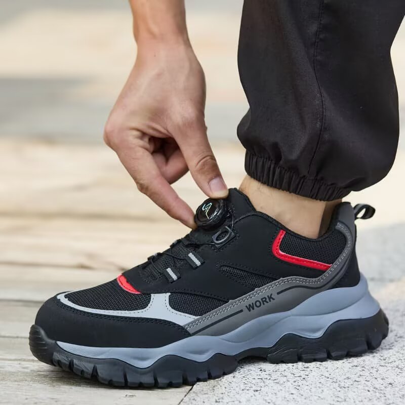 Men’s Steel Toe Safety Work Boots Puncture Resistant Protective Shoes