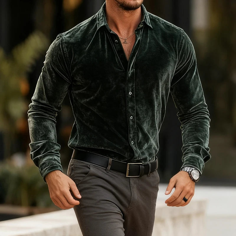 Vellano Men’s Button-Up Shirt – Clean Classic Design