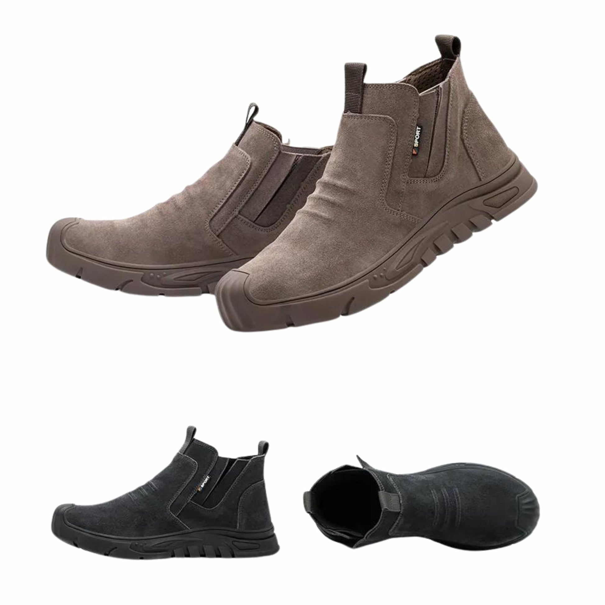Men’s Steel Toe Work Boots – Durable Safety Boots with Slip-Resistant Sole - Solorfit
