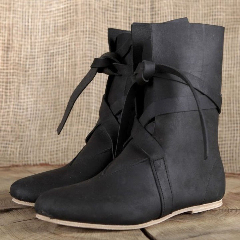 Women Lace Up Ankle Boots Casual Flat Footwear
