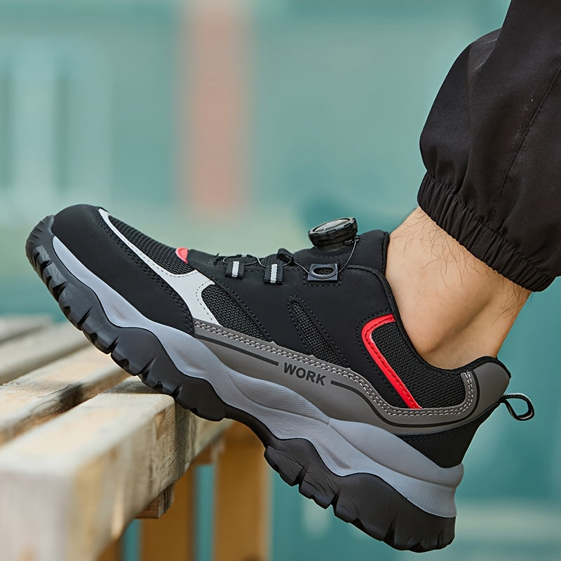 Men’s Steel Toe Safety Work Boots Puncture Resistant Protective Shoes