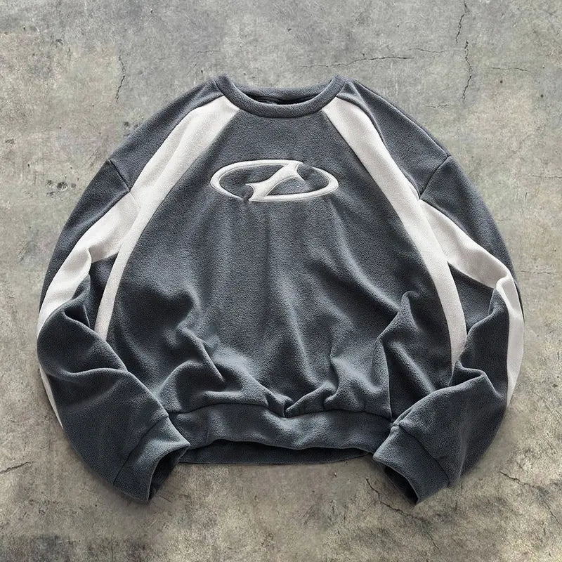 Men’s Casual Sweatshirt Crew Neck Long Sleeve Streetwear Pullover