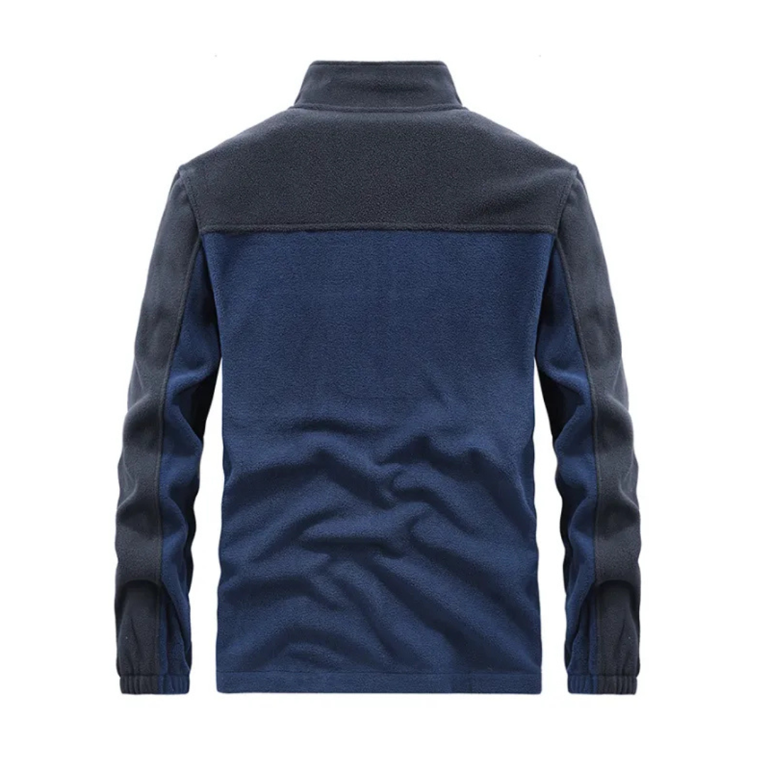 Men’s Full Zip Jacket Casual Stand Collar Long Sleeve Outdoor Jacket