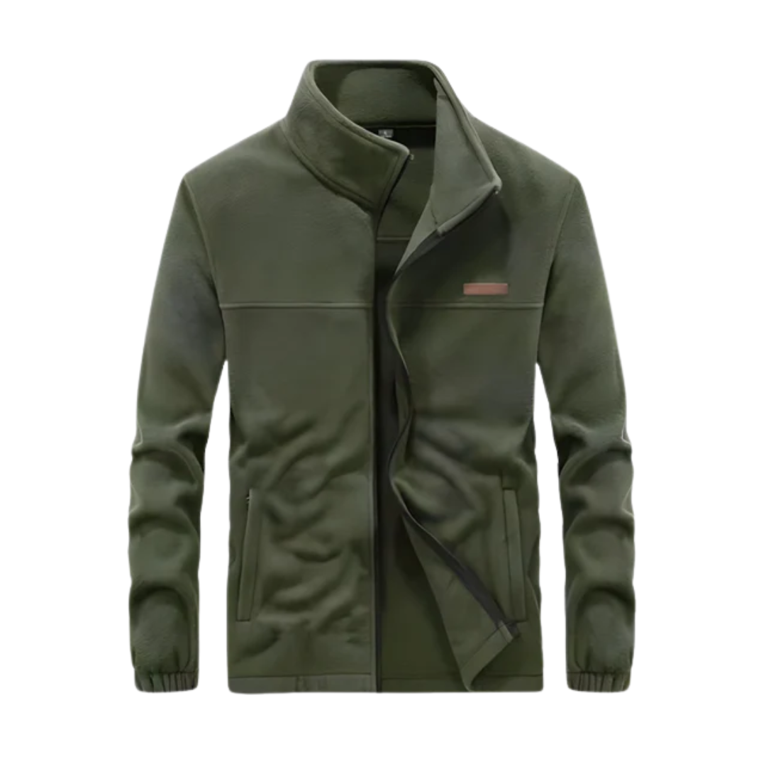 Men’s Full Zip Jacket Casual Stand Collar Long Sleeve Outdoor Jacket