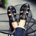 Solorfit Men Cut Out Leather Sandals - Solorfit