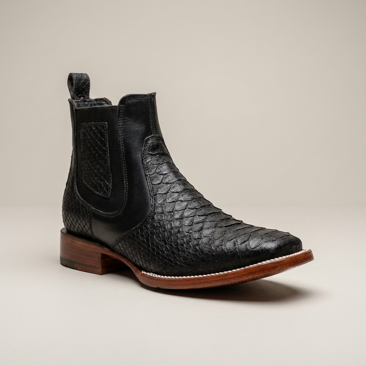 Men’s Western Ankle Boots Casual Slip On Dress Shoes