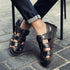 Solorfit Men Cut Out Leather Sandals - Solorfit