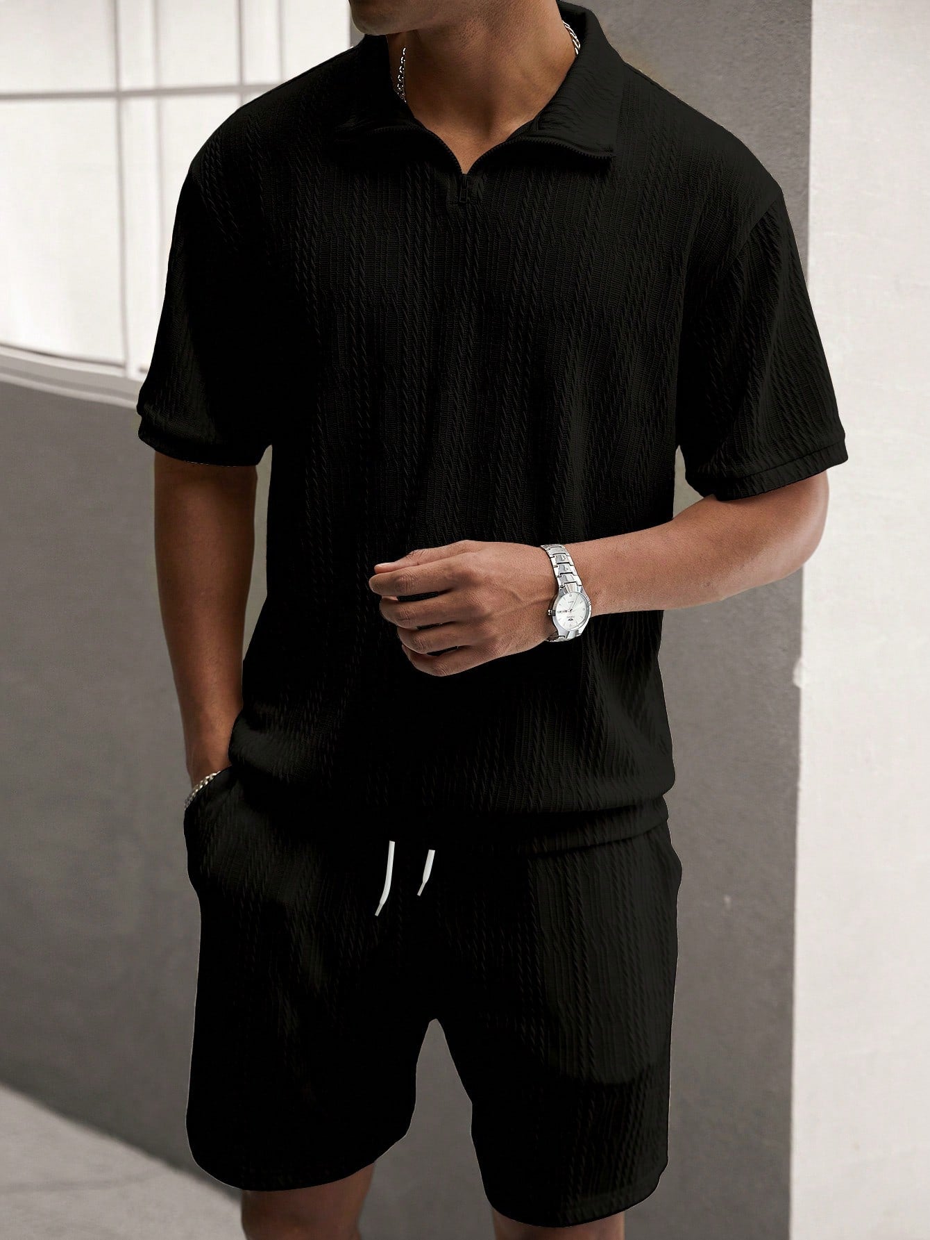 Vero – Men's Summer Set with Short Sleeve Shirt & Shorts - Solorfit