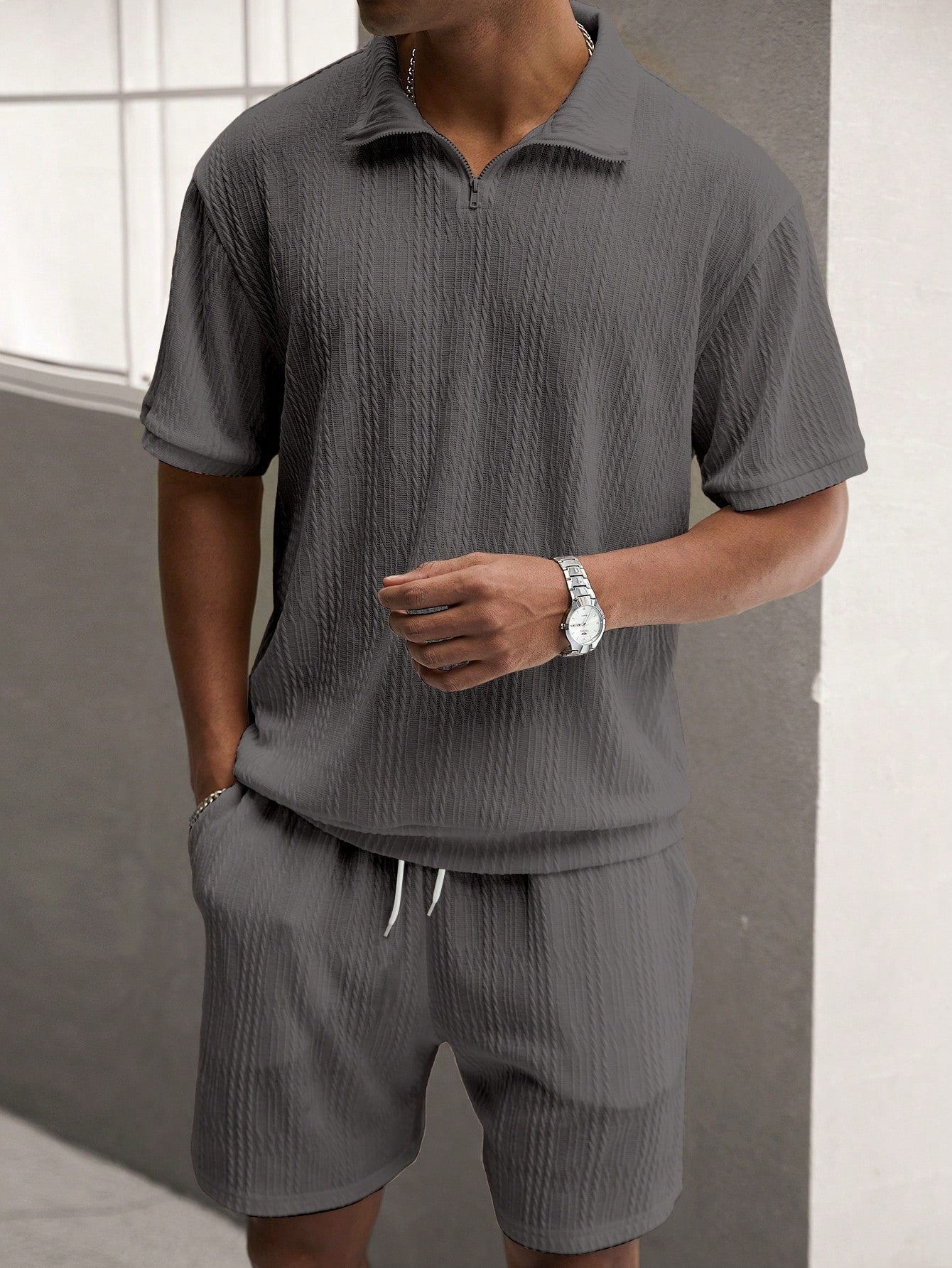 Vero – Men's Summer Set with Short Sleeve Shirt & Shorts - Solorfit