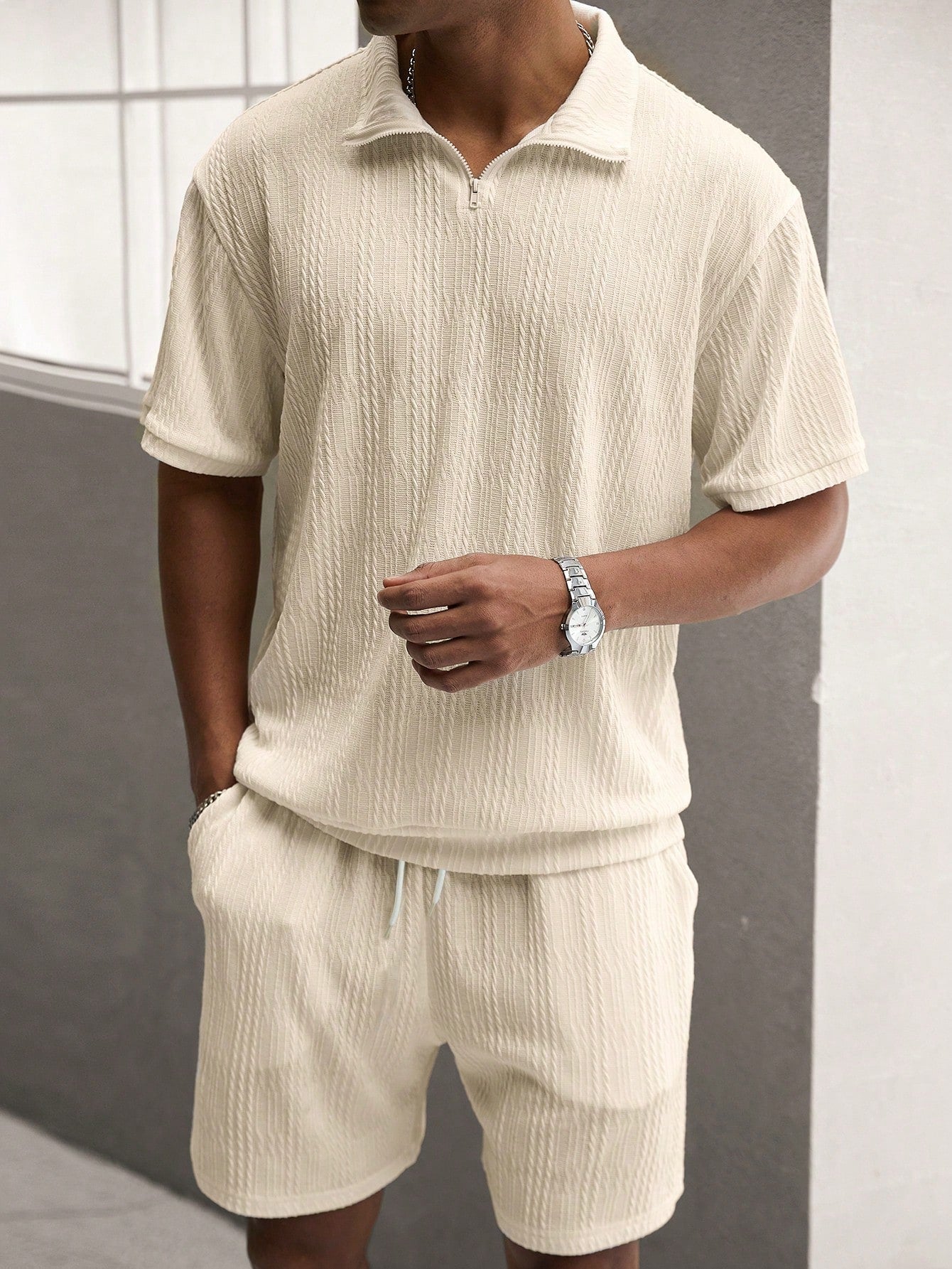 Vero – Men's Summer Set with Short Sleeve Shirt & Shorts - Solorfit