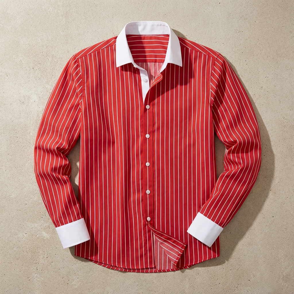 Serafina Cotton Striped Knit Shirt Blouse