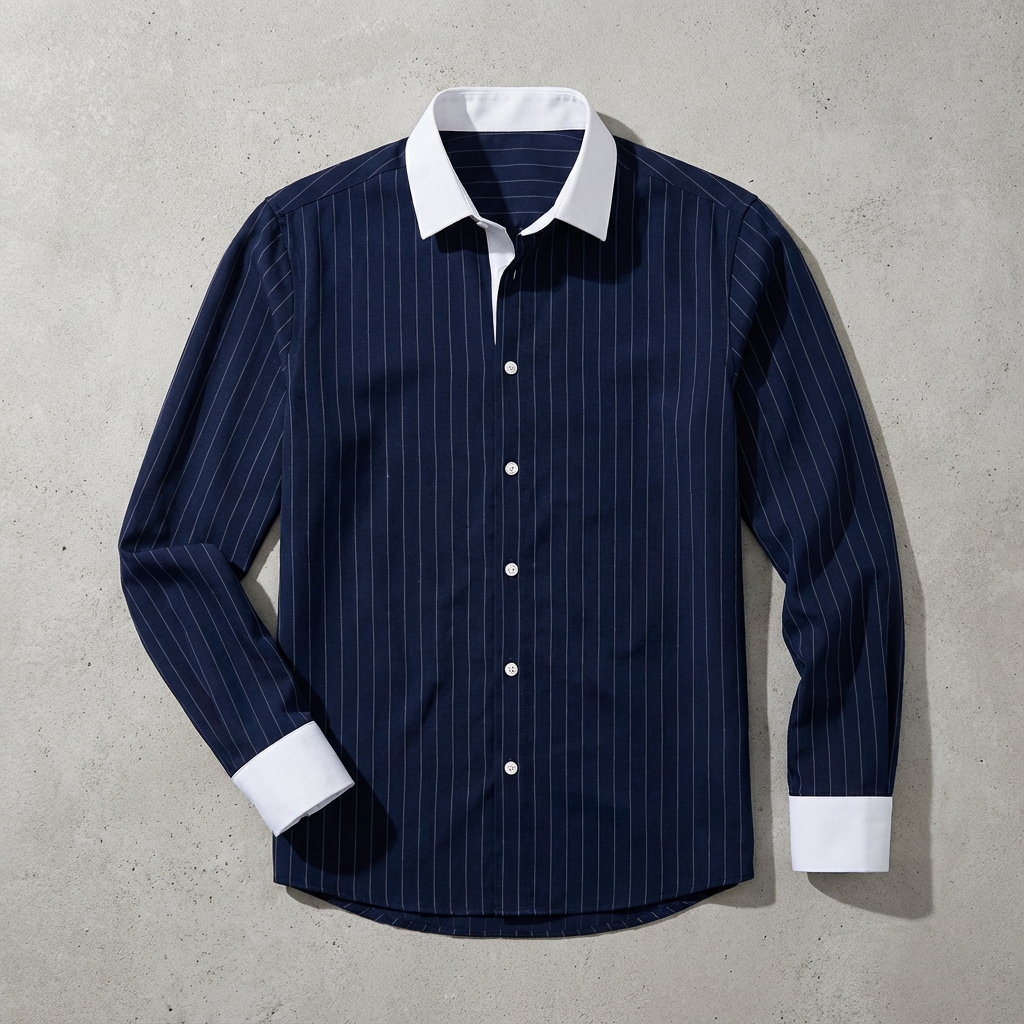 Serafina Cotton Striped Knit Shirt Blouse