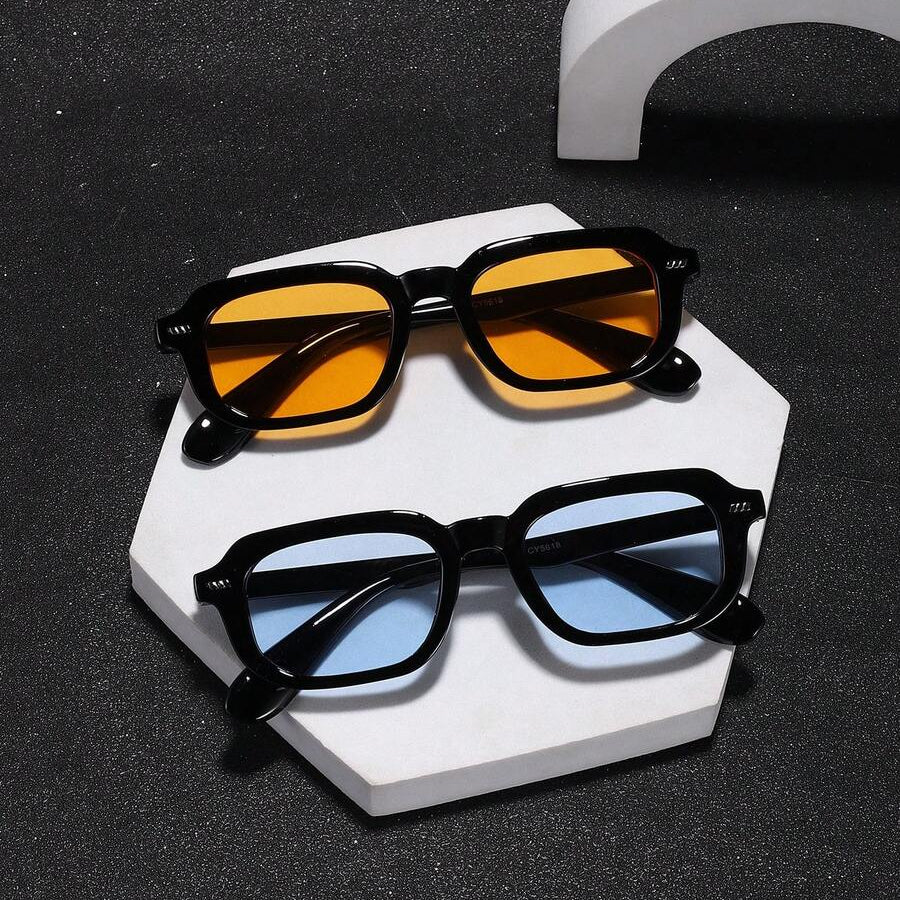 Men’s Retro Rectangle Sunglasses – Everyday Essential Uv400 Protection