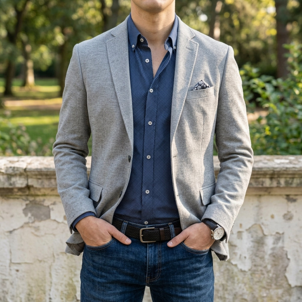 Men’s Casual Blazer Jacket Button Front Business Outerwear