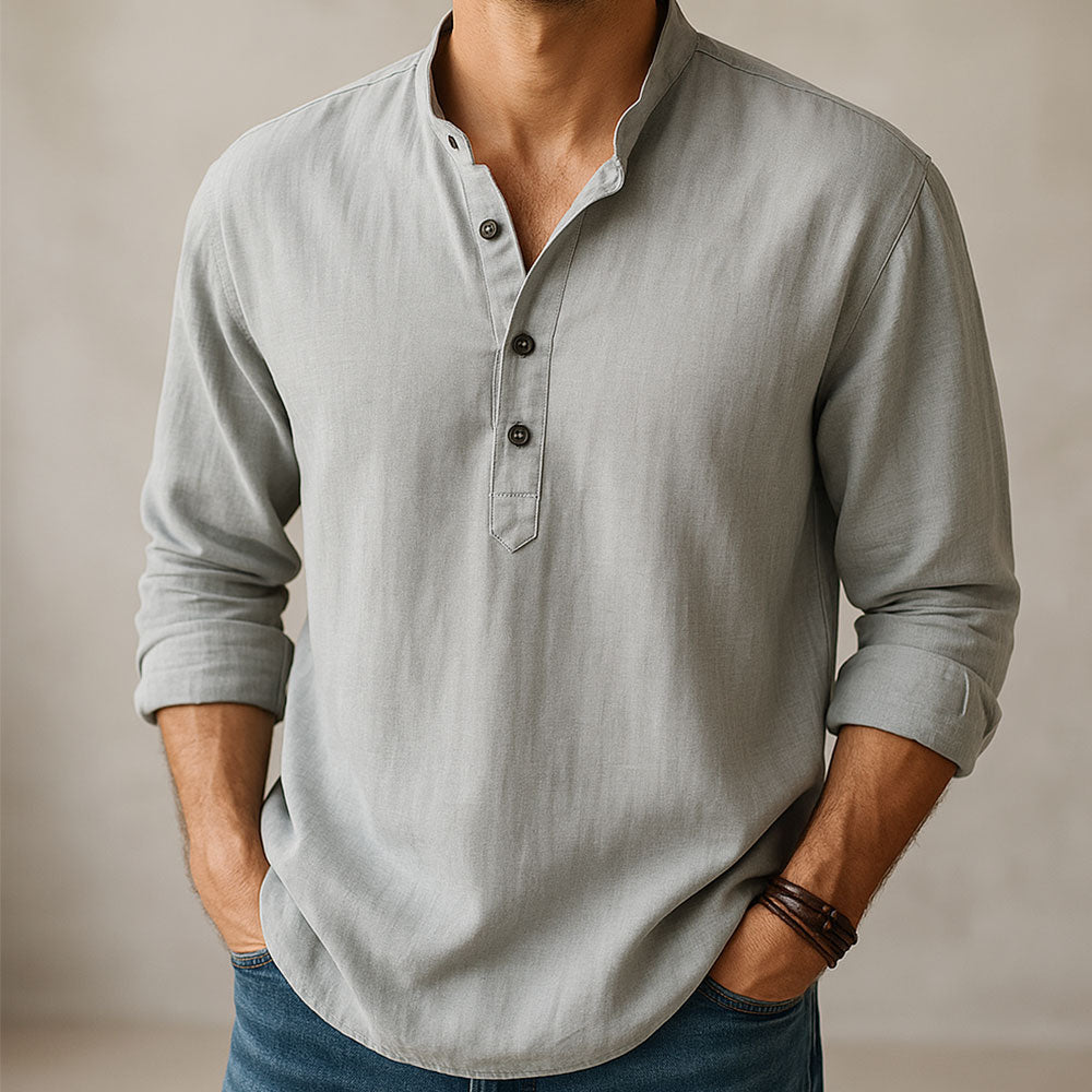 Vento Classico Men’s Linen Shirt – Breathable Lightweight Casual Shirt