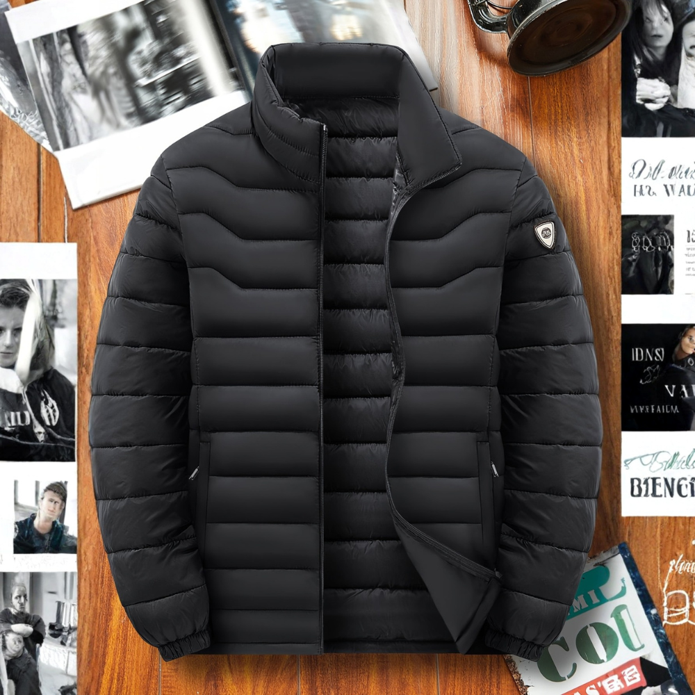 Men’s Puffer Jacket Casual Zip Up Winter Outdoor Outerwear