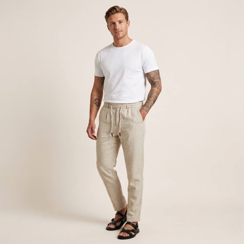 Men’s Linen Pants – Stylish Drawstring Trousers