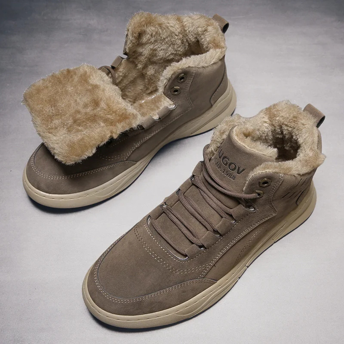 The Cedarforest Men’s Winter Fur Lined High Top Snow Boots