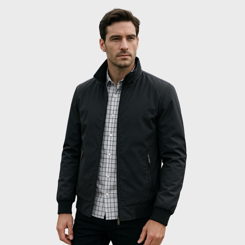 Men’s Zip Up Jacket Stand Collar Casual Everyday Jacket