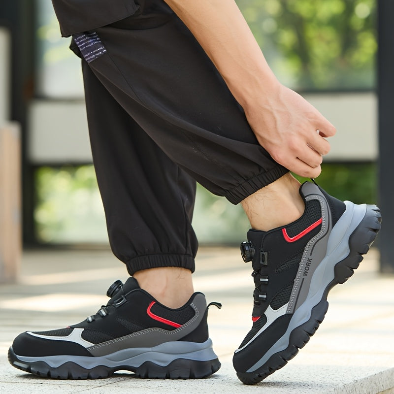 Men’s Steel Toe Safety Work Boots Puncture Resistant Protective Shoes