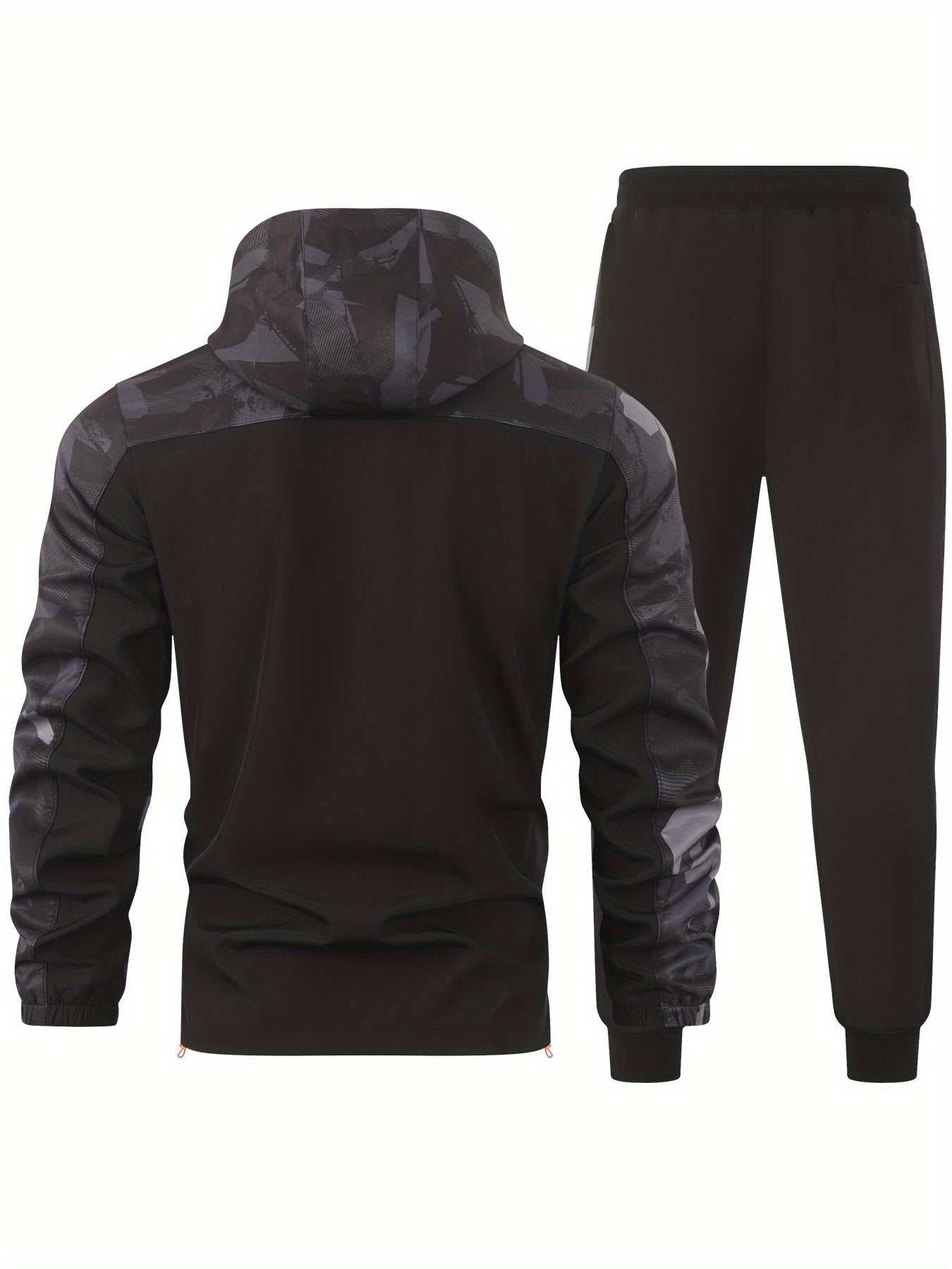 Men's 2 Piece Tracksuit Matching Set with Hooded Jacket and Joggers