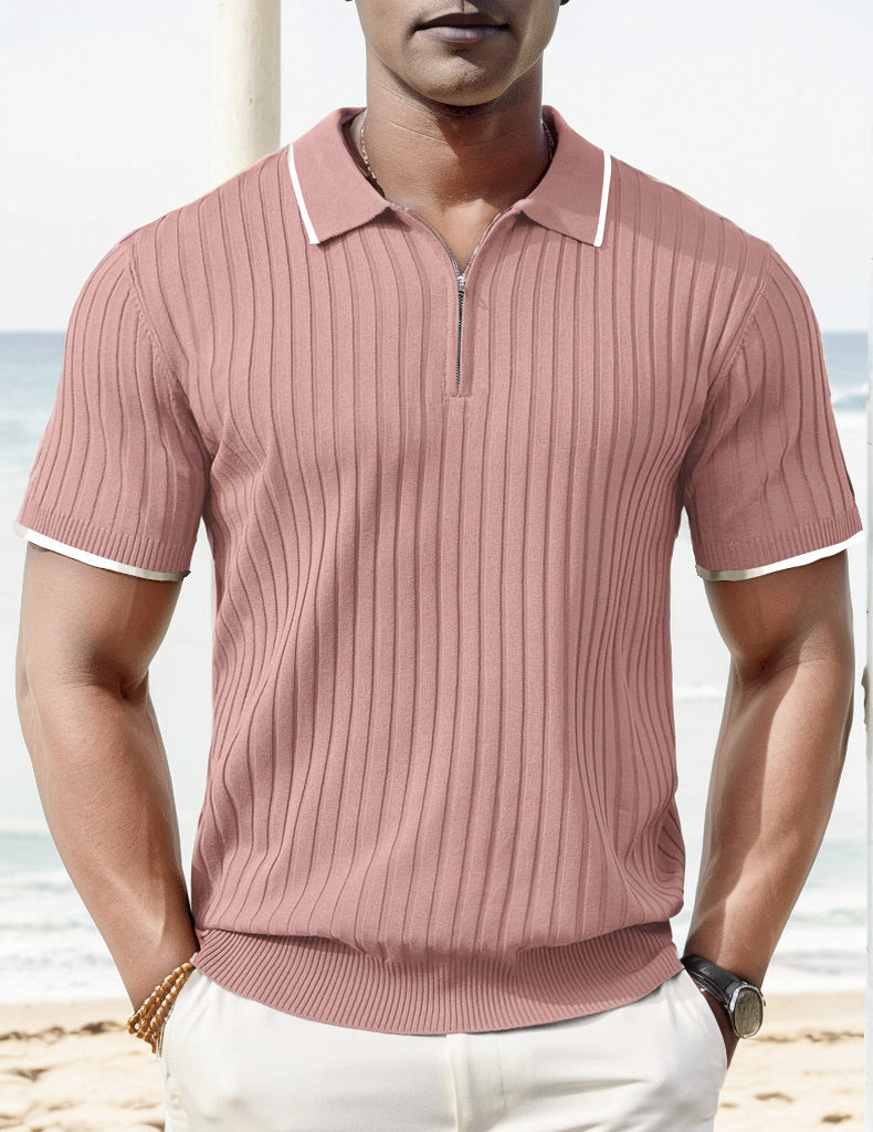 Aule Rib Knit Polo Shirt - Solorfit
