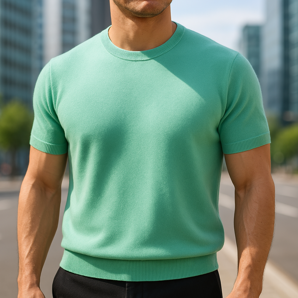 Merino Wool Cashmere T-shirt for Men