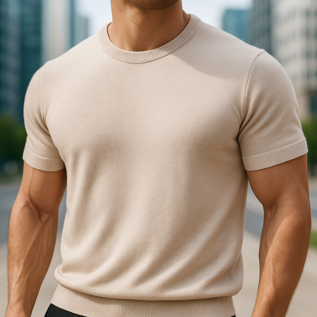 Merino Wool Cashmere T-shirt for Men