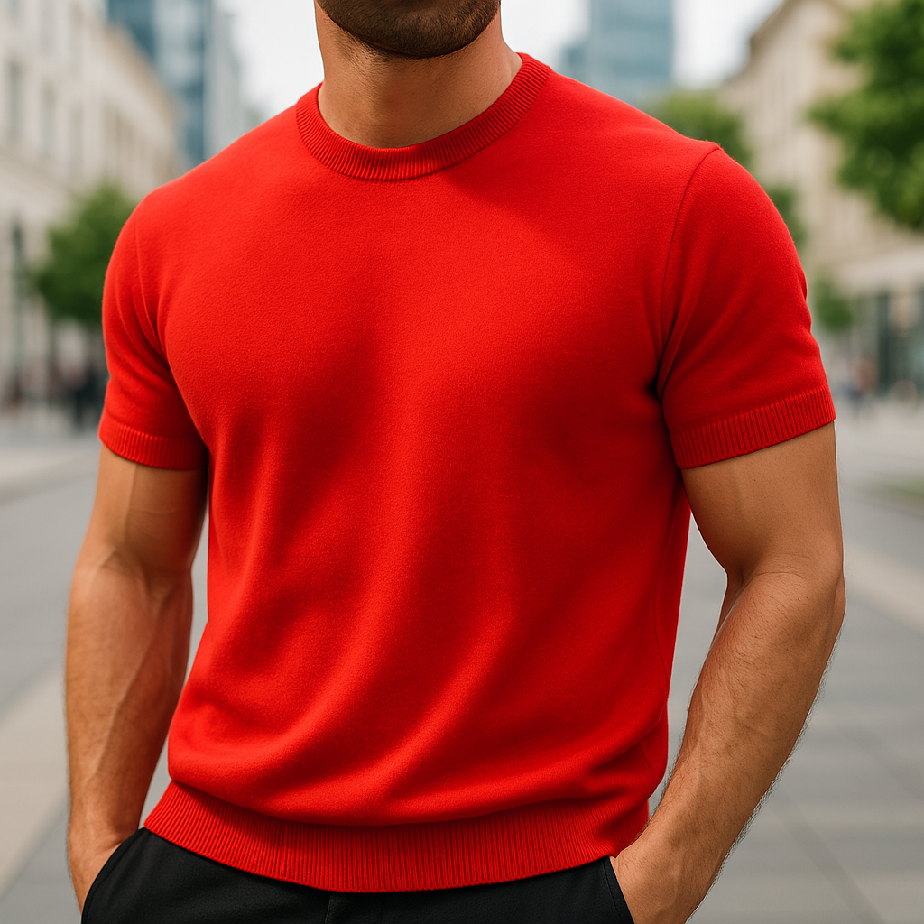 Merino Wool Cashmere T-shirt for Men
