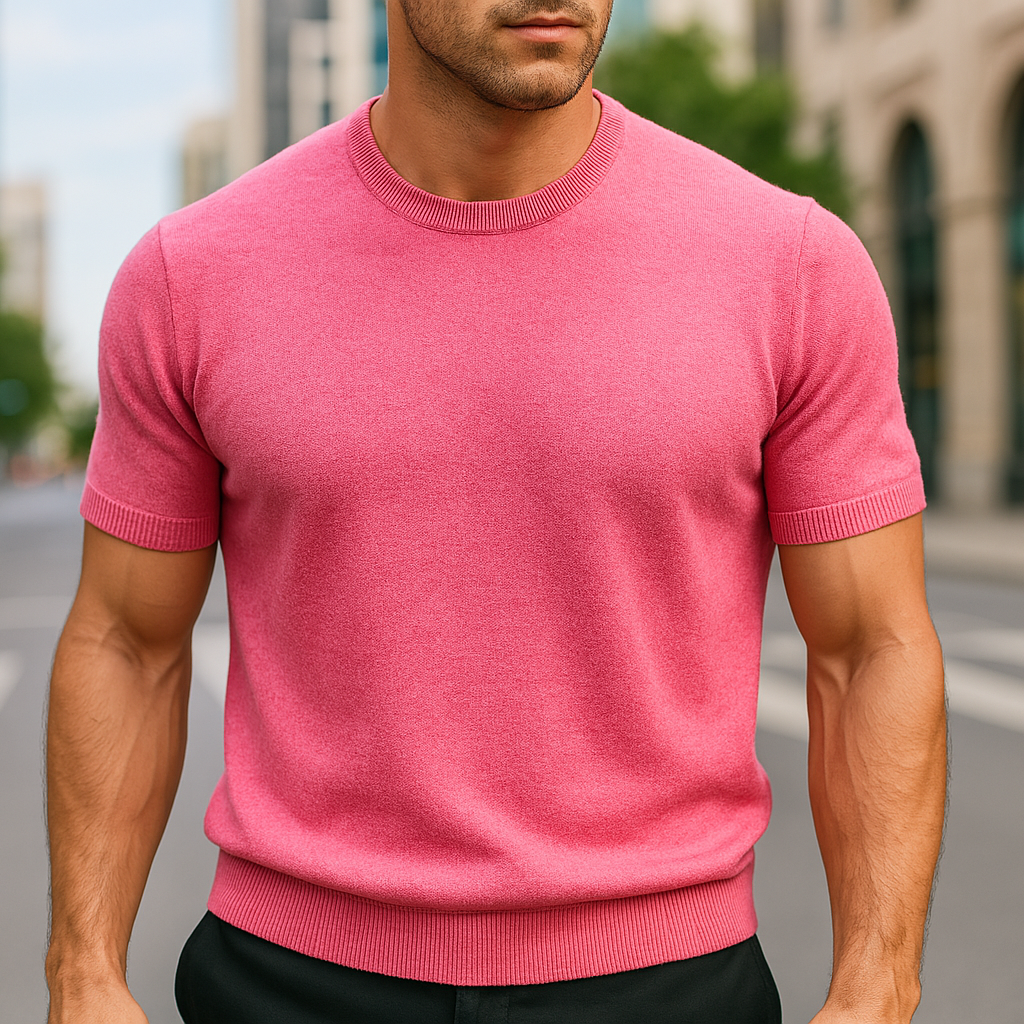 Merino Wool Cashmere T-shirt for Men