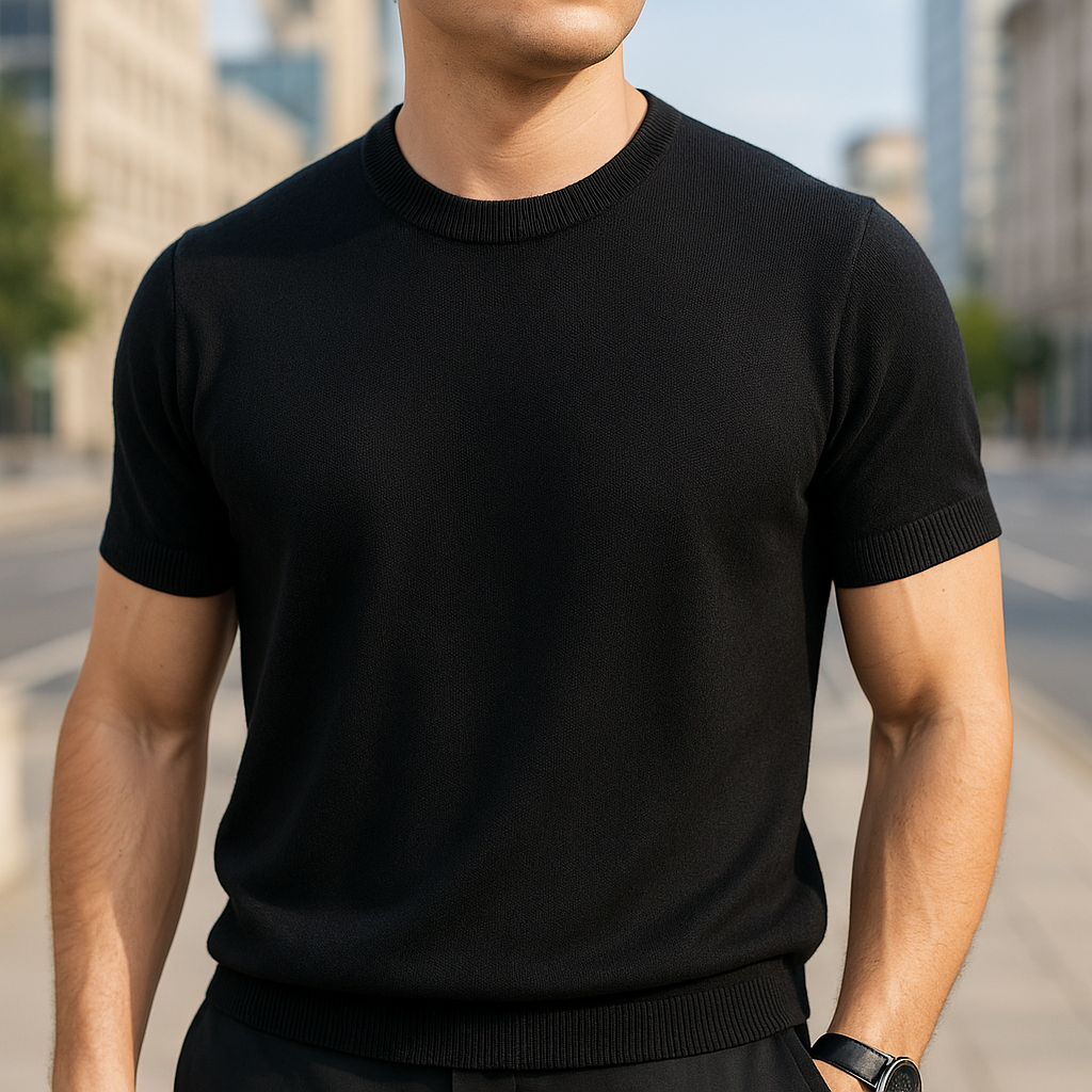 Merino Wool Cashmere T-shirt for Men