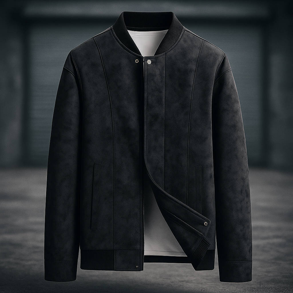 Stravon Men’s Suede Bomber Jacket – Classic Soft-Touch Outerwear