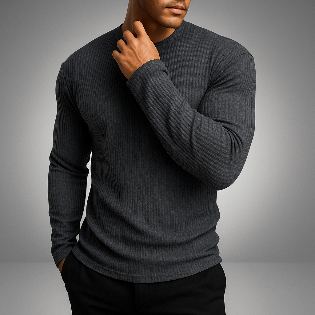 Hefner Rib-Knit Men Sweater