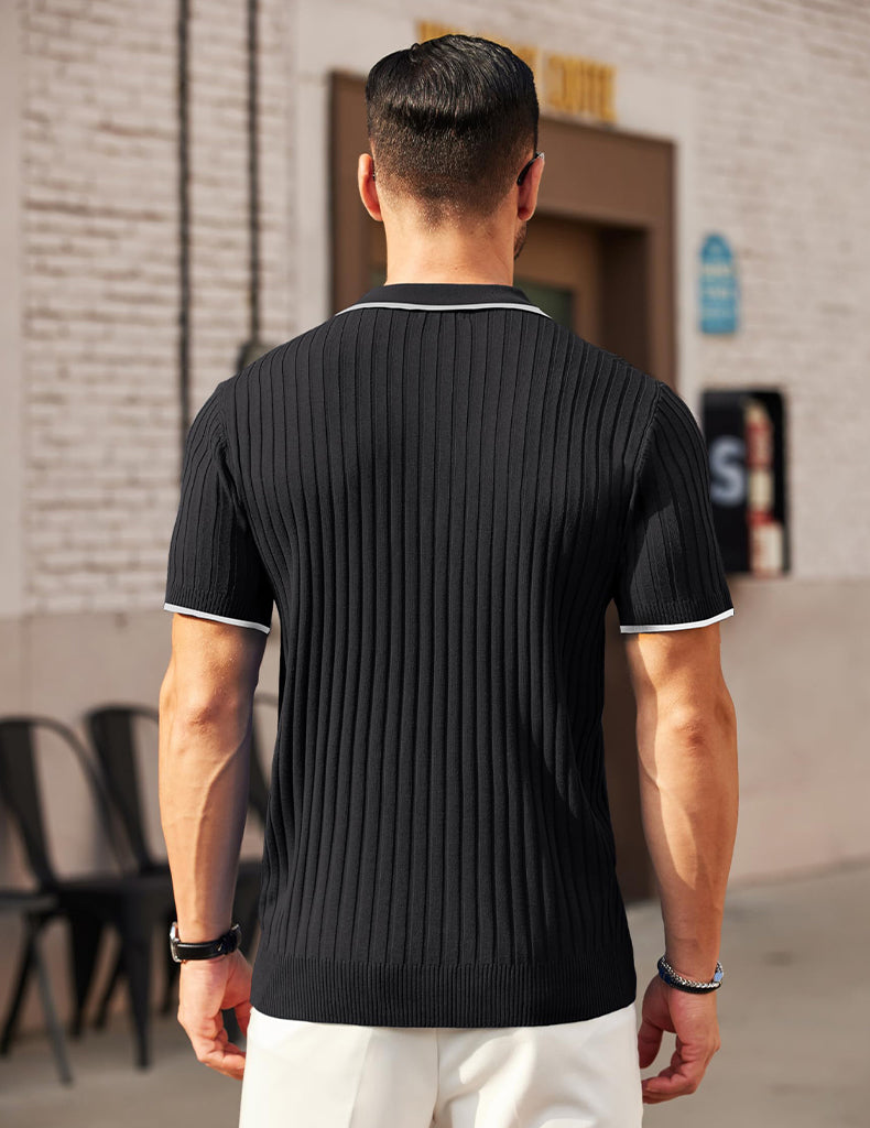 Aule Rib Knit Polo Shirt - Solorfit