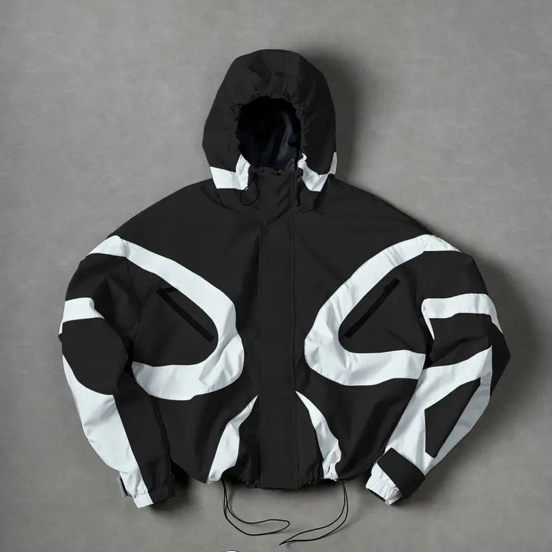 Men’s Hooded Windbreaker Jacket Zip Up Outdoor Casual Coat