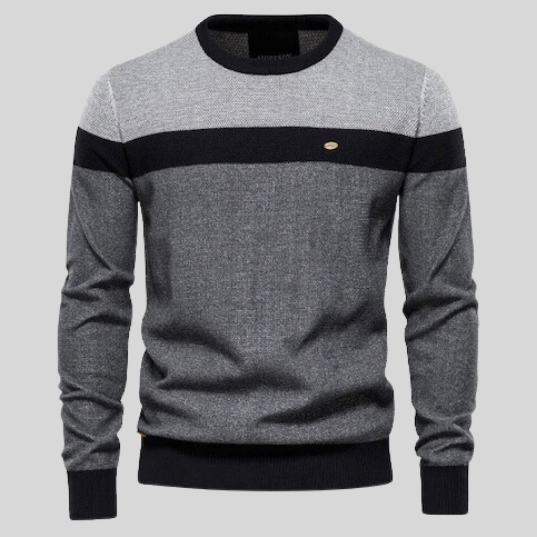 Benjamin Men’s Cotton Pullover – Classic Lightweight Knit Sweater - Solorfit