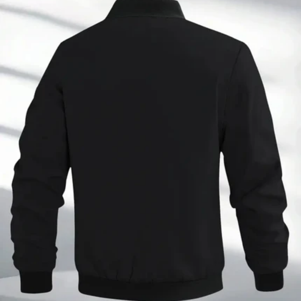 Men’s Zip Up Bomber Jacket Stand Collar Casual Everyday Jacket