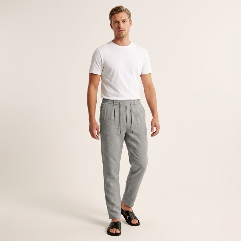 Men’s Linen Pants – Stylish Drawstring Trousers