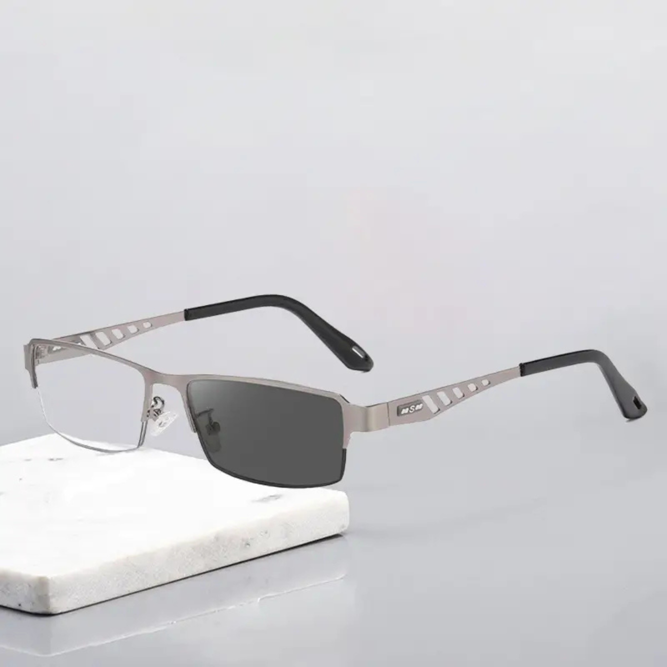 Rectangle Eyeglass Frames Lightweight Half Rim Optical Glasses