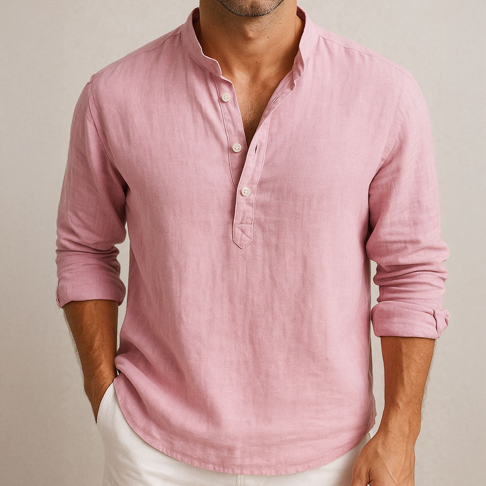 Vento Classico Men’s Linen Shirt – Breathable Lightweight Casual Shirt