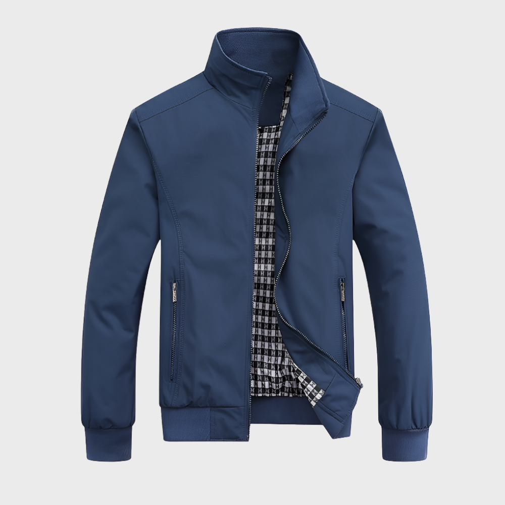 Men’s Zip Up Jacket Stand Collar Casual Everyday Jacket