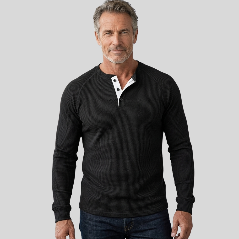 Men’s V Neck Shirt Long Sleeve Casual Everyday Wear Top