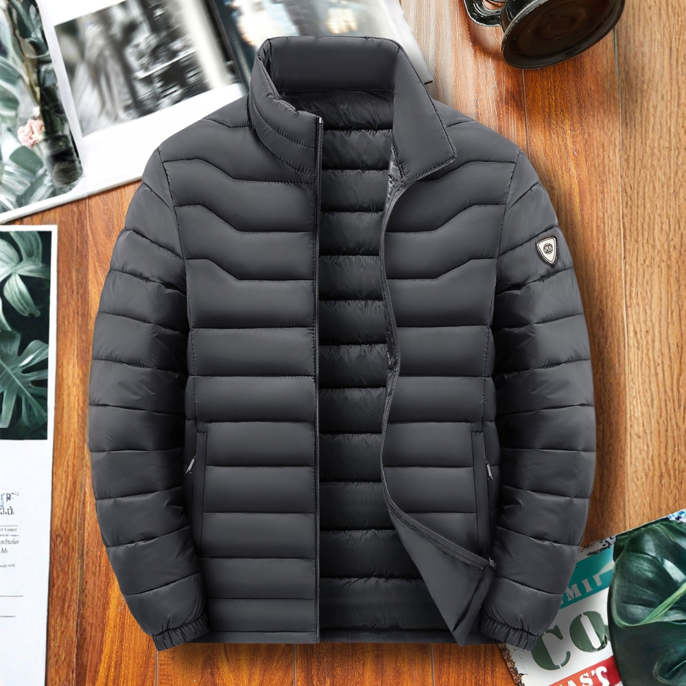 Men’s Puffer Jacket Casual Zip Up Winter Outdoor Outerwear