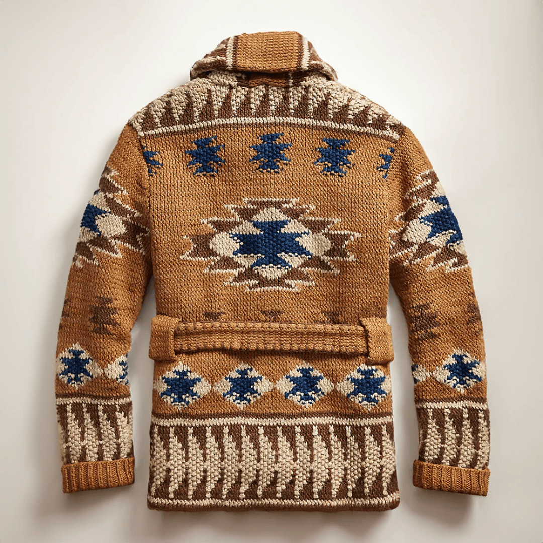 Outlaw Jacquard Cardigan – Men’s Patterned Knit Sweater - Solorfit