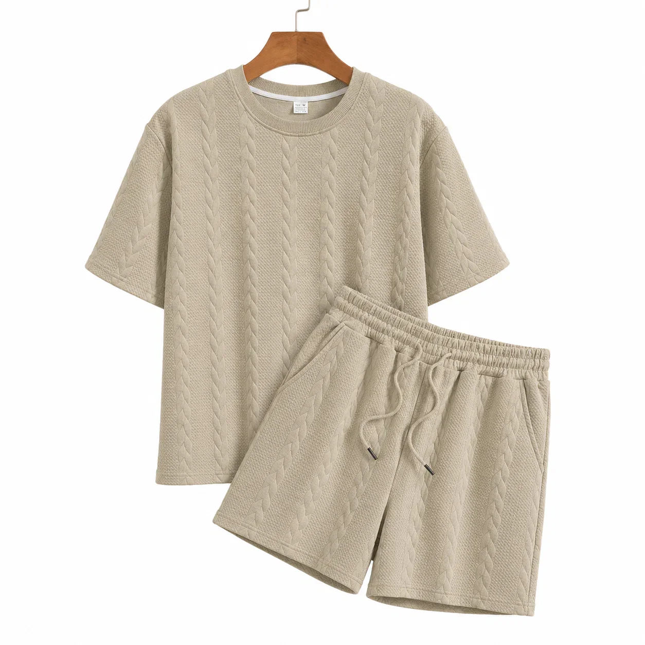 Men’s Short Sleeve Shirt and Shorts Set Casual Relaxed Fit Lounge Outfit